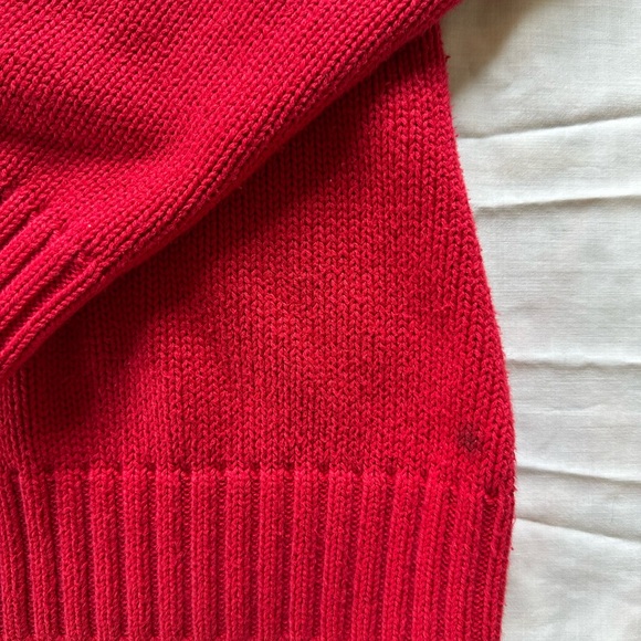 Lands' End Women's Red Zip-Up Cardigan - Picture 6 of 6